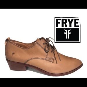 FRYE “Reese” Oxford leather lace up slip o…